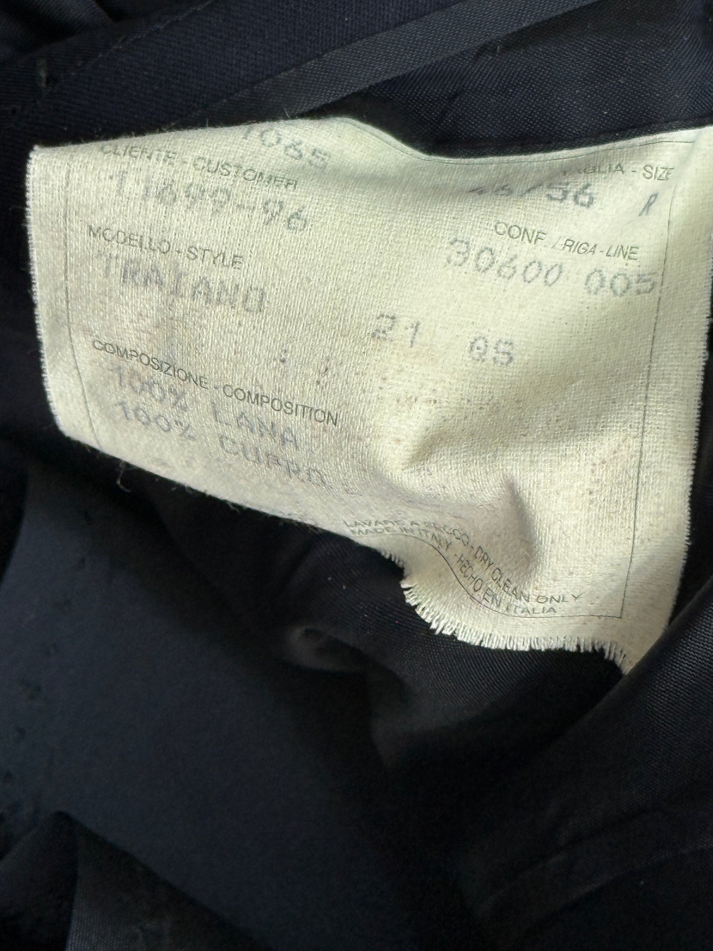 Brioni 1996 Galtrucco Traiano Navy Wool Blazer Size 54