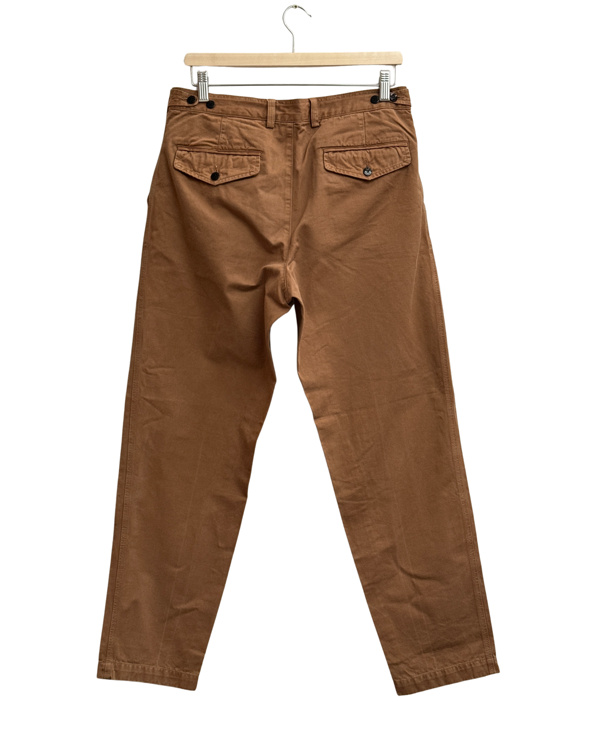 Dries Van Noten brown cotton twill trousers Men's 48