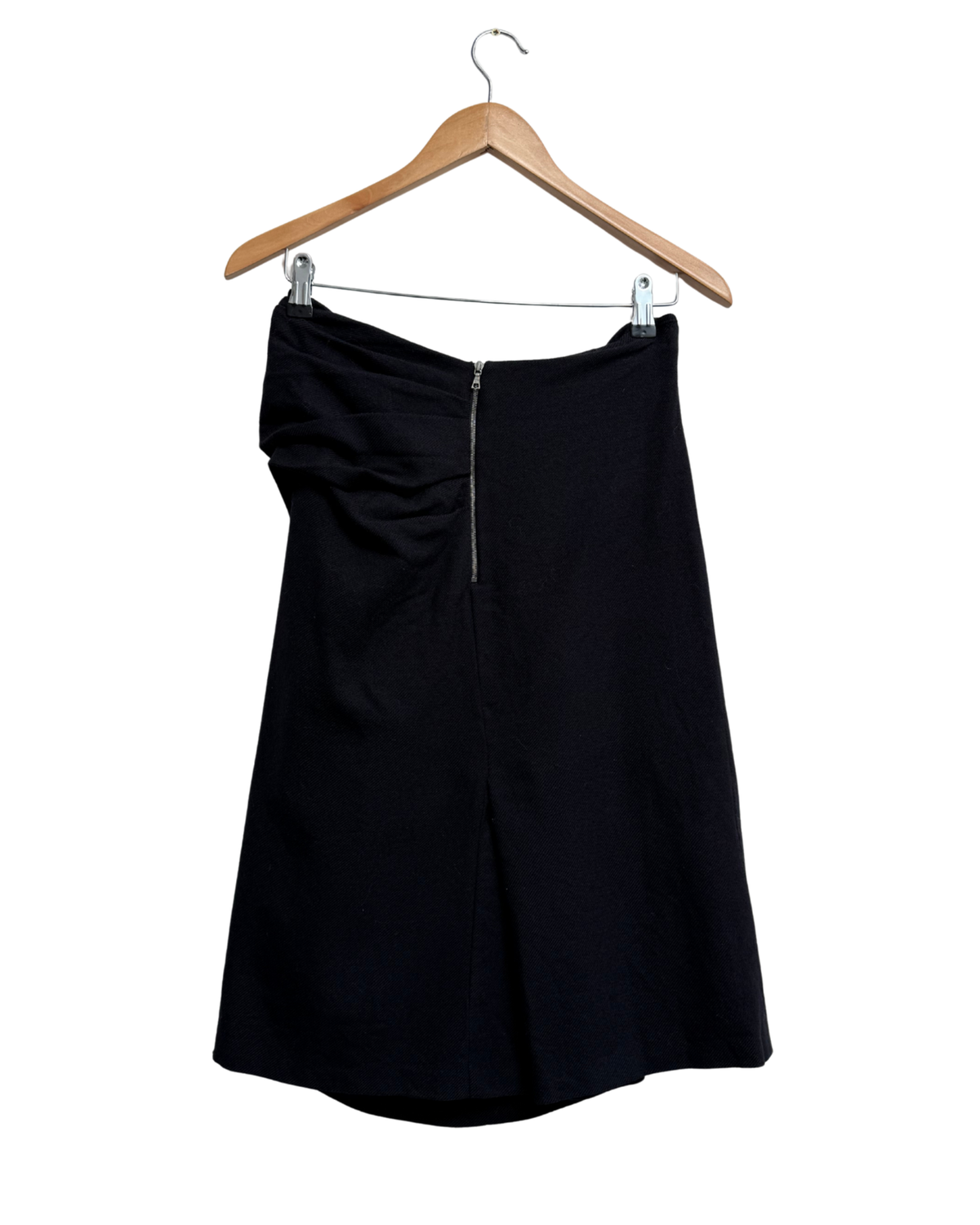 Dries Van Noten Black Wool Draped Skirt size 40