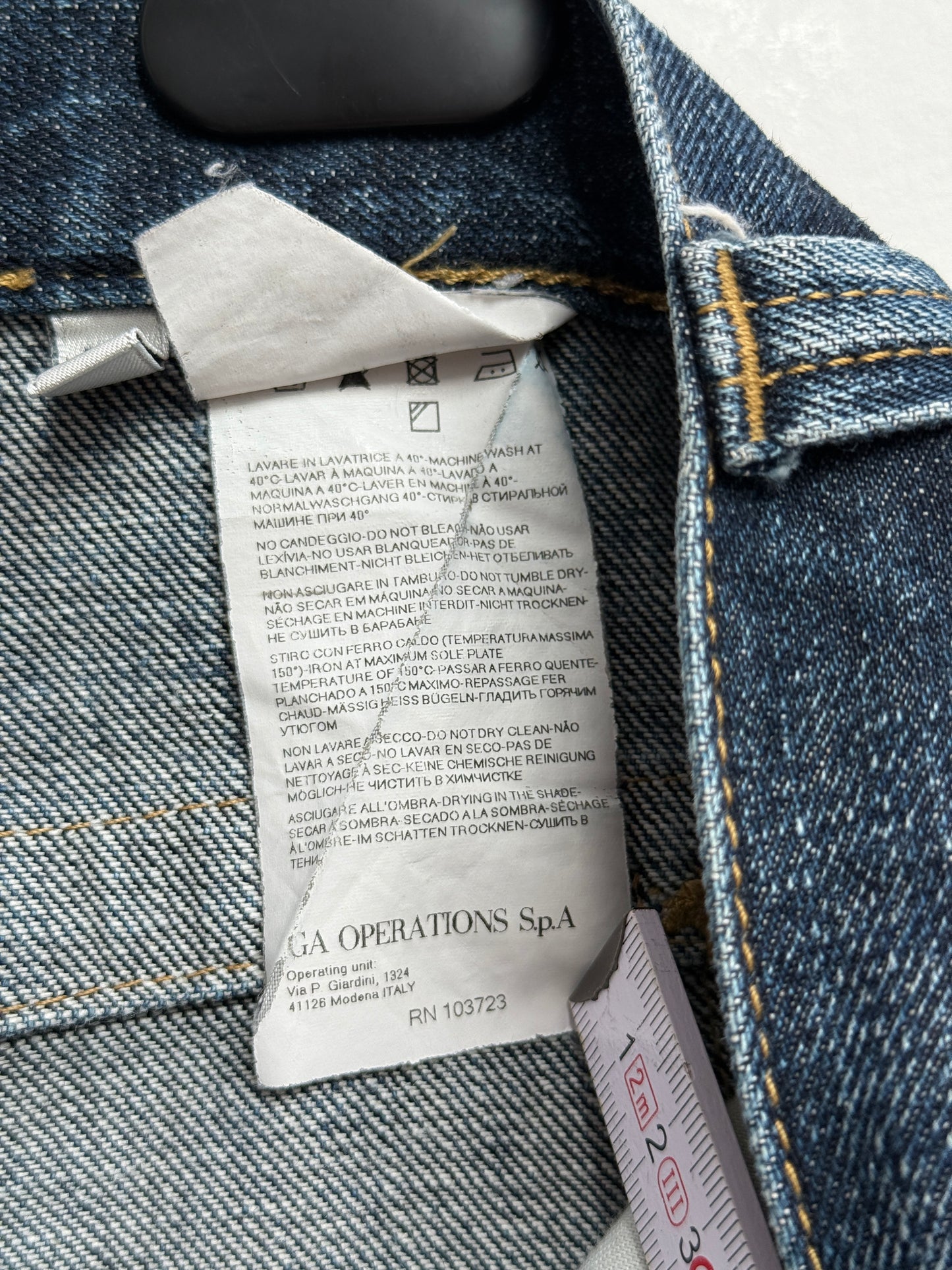 Armani Jeans AJ Distressed Straight Leg Denim Mens 33