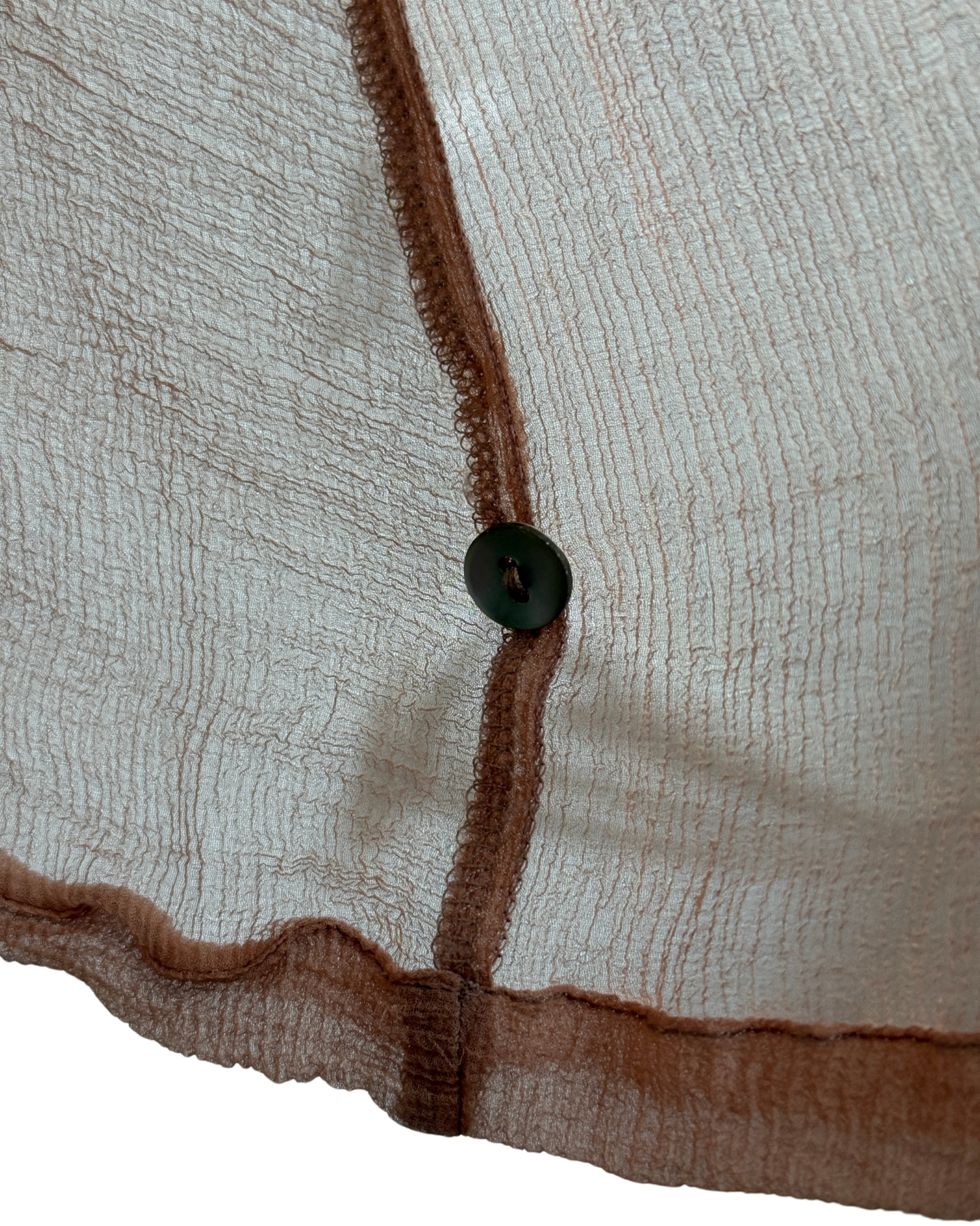 Rose silk crepon fabric texture detail