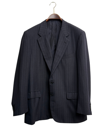 Brioni Super 150's Wool Pinstripe Navy Blazer Size 54