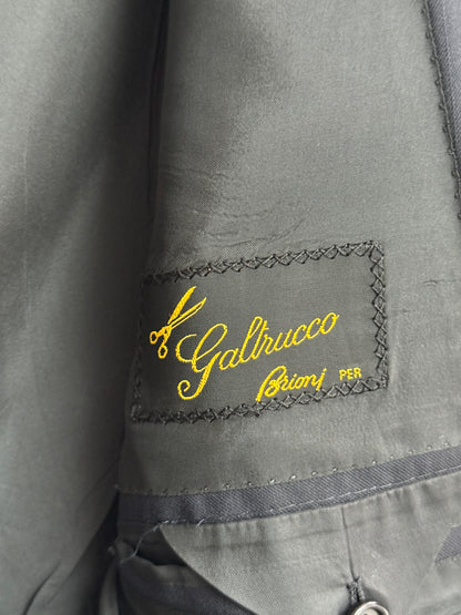 Brioni 1996 Galtrucco Traiano Black Wool Blazer Size 54