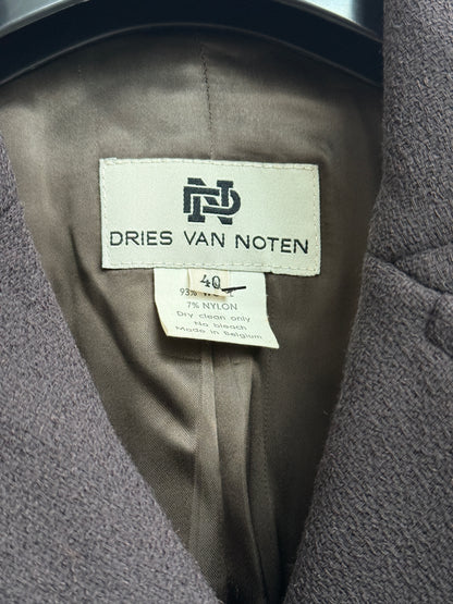 Dries van Noten black wool peacoat, mid 1990s size 40