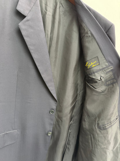 Brioni 1996 Galtrucco Traiano Black Wool Blazer Size 54