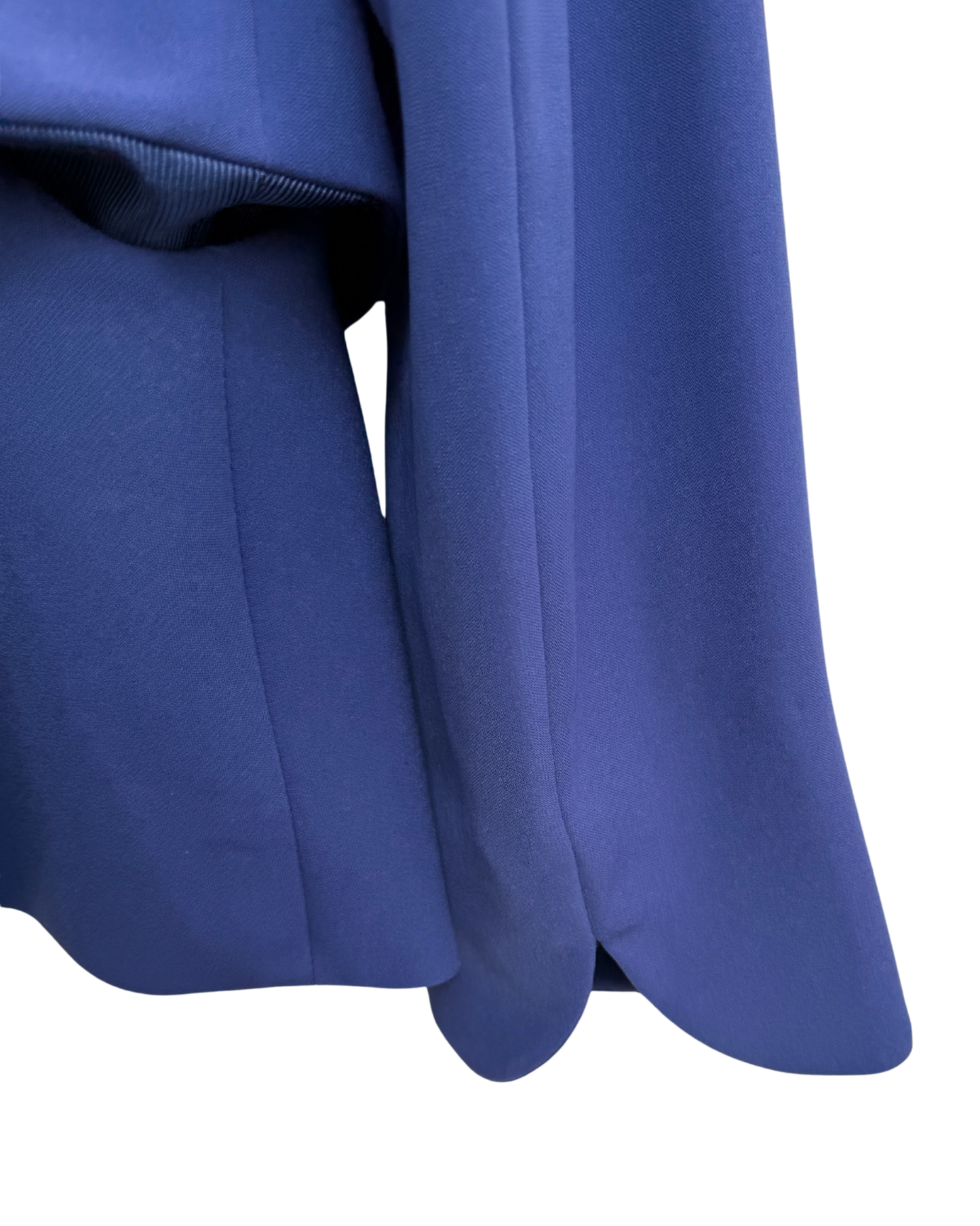 Armani Collezioni 2016 Cobalt Blue Collarless Peplum Blazer Size 42