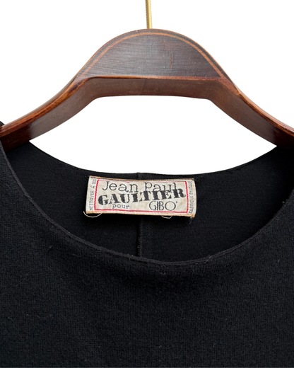 80’s Jean Paul Gaultier pour GIBO' layered wool dress, FR 42