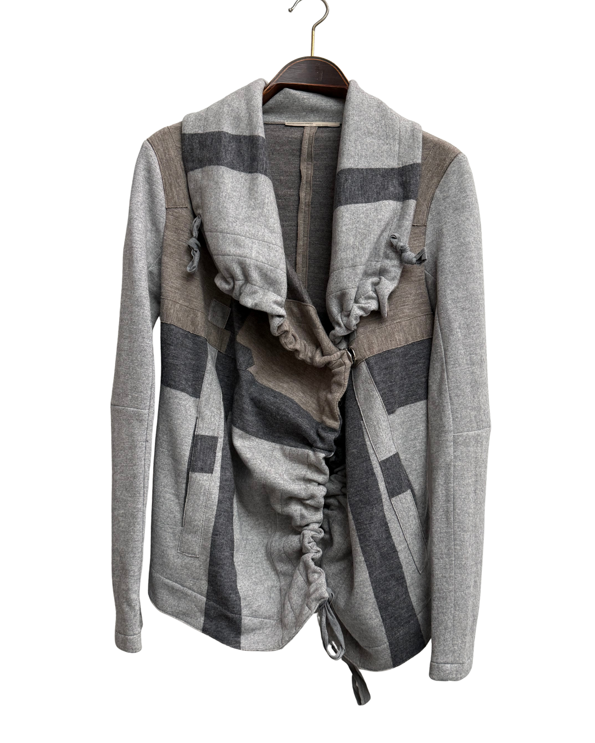 Marithé + François Girbaud "Cravatatakiller" Patchwork Wool Jacket, IT 42, Women