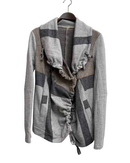 Marithé + François Girbaud "Cravatatakiller" Patchwork Wool Jacket, IT 42, Women