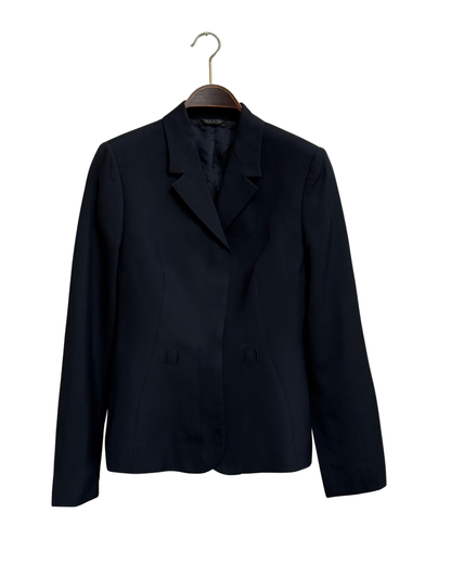 Gianni Versace Couture Vintage Mid 90s Navy Blazer Medusa Buttons Made in Italy Size 40