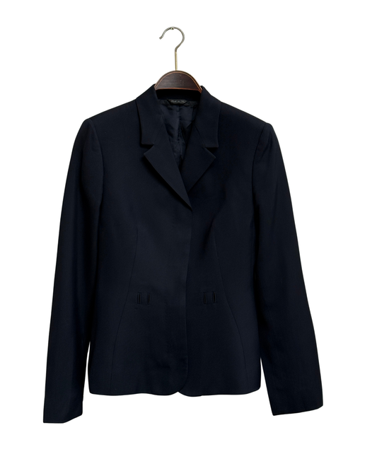 Gianni Versace Couture Vintage Mid 90s Navy Blazer Medusa Buttons Made in Italy Size 40