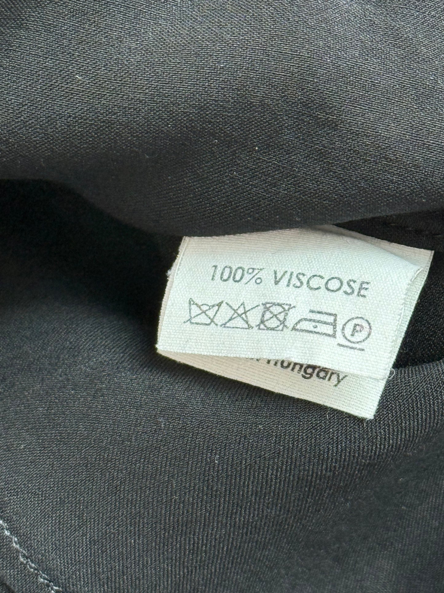Dries Van Noten Black Viscose Camp Collar Shirt Size 34 (M)