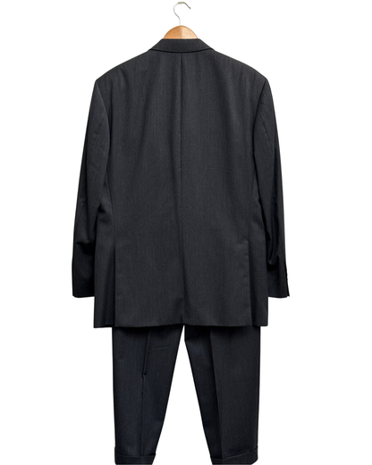 Hugo Boss Charcoal Three Piece Wool Suit 50 Men