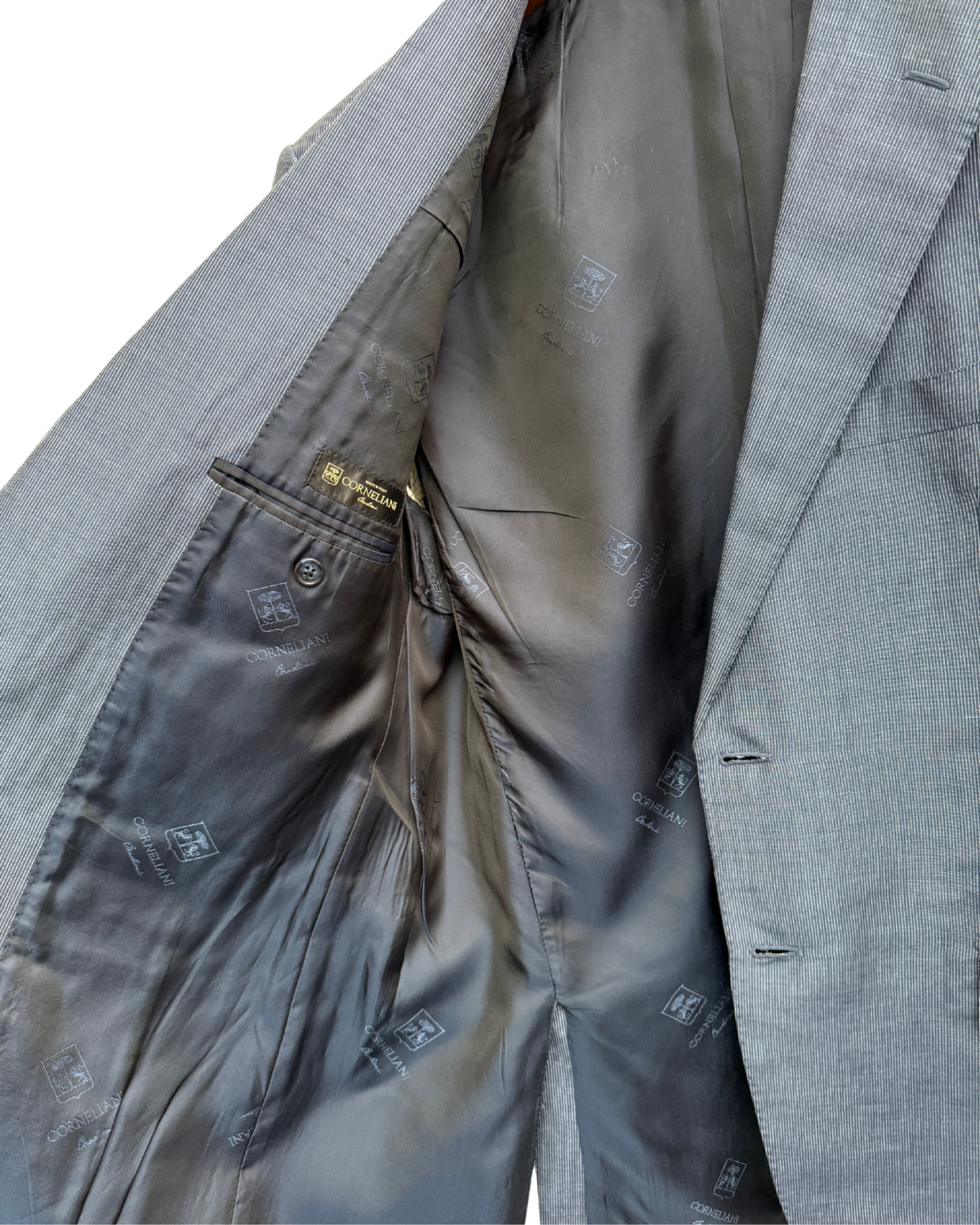 Corneliani Cornflower flax, wool and silk blazer size 52