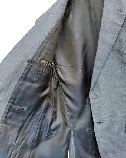 Corneliani Cornflower flax, wool and silk blazer size 52