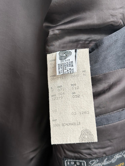 Hugo Boss Al Capone Double Breasted Blazer Charcoal Grey Cerruti 1881 Metallizzato Wool Vintage Size 52