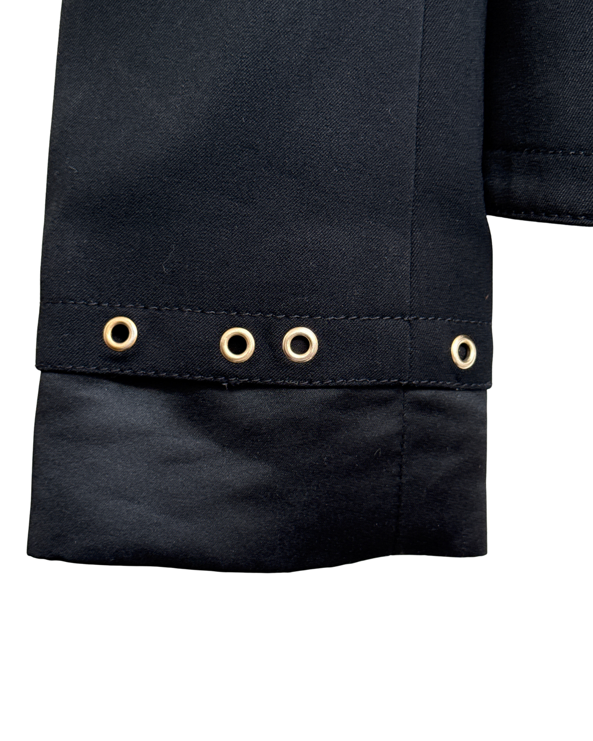 Dirk Bikkembergs Early 2000s Black Fitted Blazer Eyelet Cuffs IT 46 Women