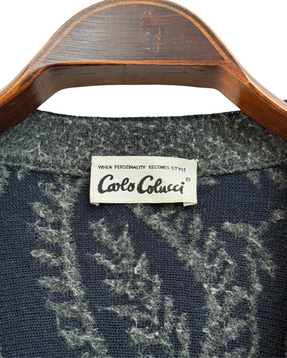 Carlo Colucci Patchwork Knit Cardigan size 54