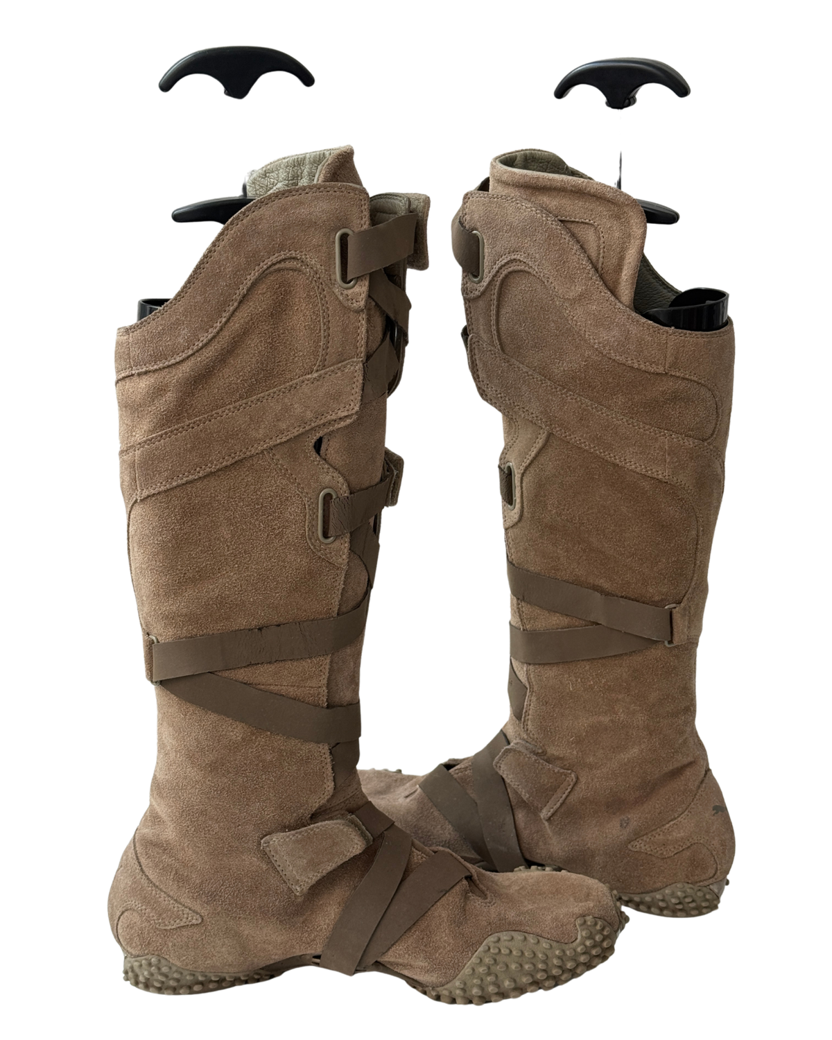 Puma Mostro Alto Knee-High Boots, Camel Suede, EU 41