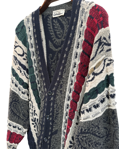 Carlo Colucci Patchwork Knit Cardigan size 54