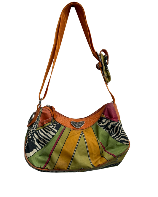 Roberto Cavalli Freedom Y2K Multi Print Shoulder Bag Women