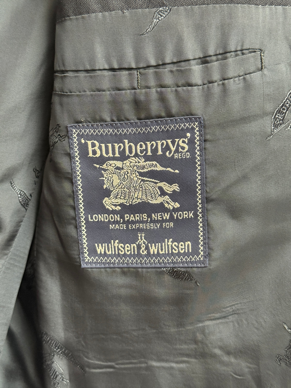 Burberrys vintage navy wool two-piece suit
