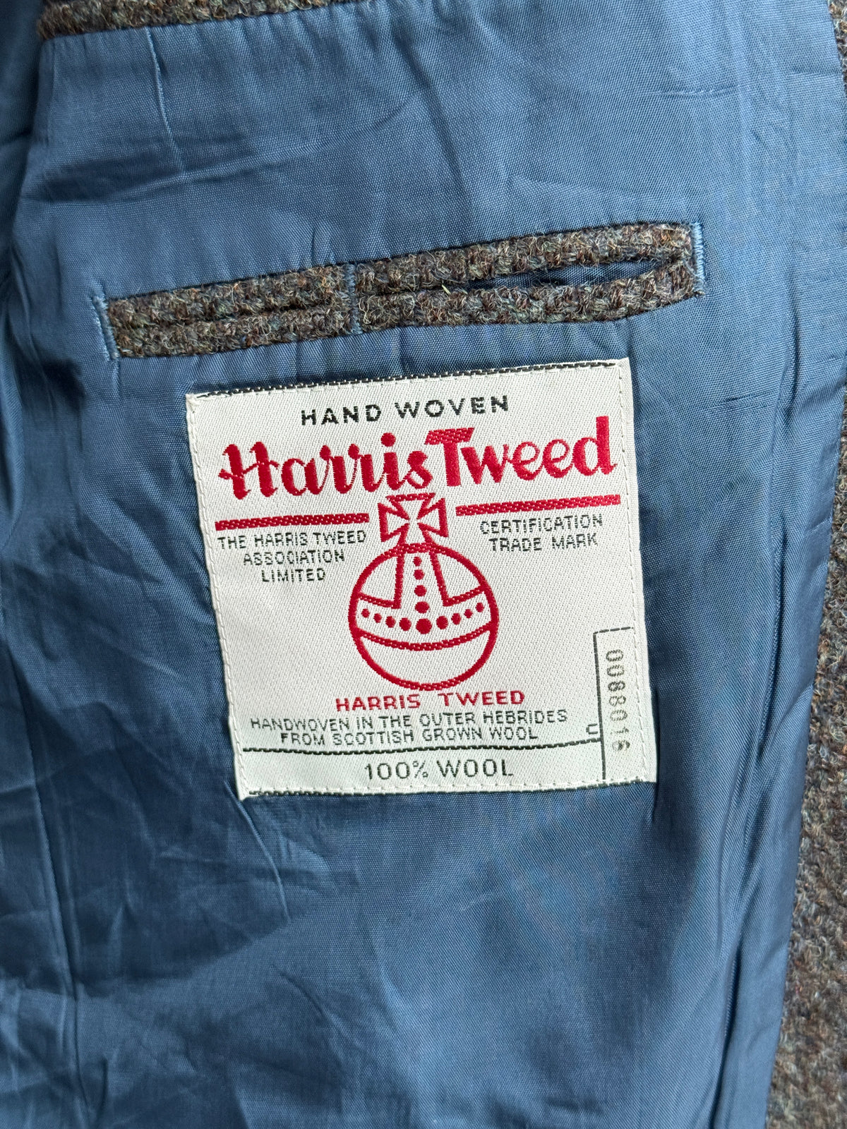 Harris Tweed Grey Wool Blazer 54 Men