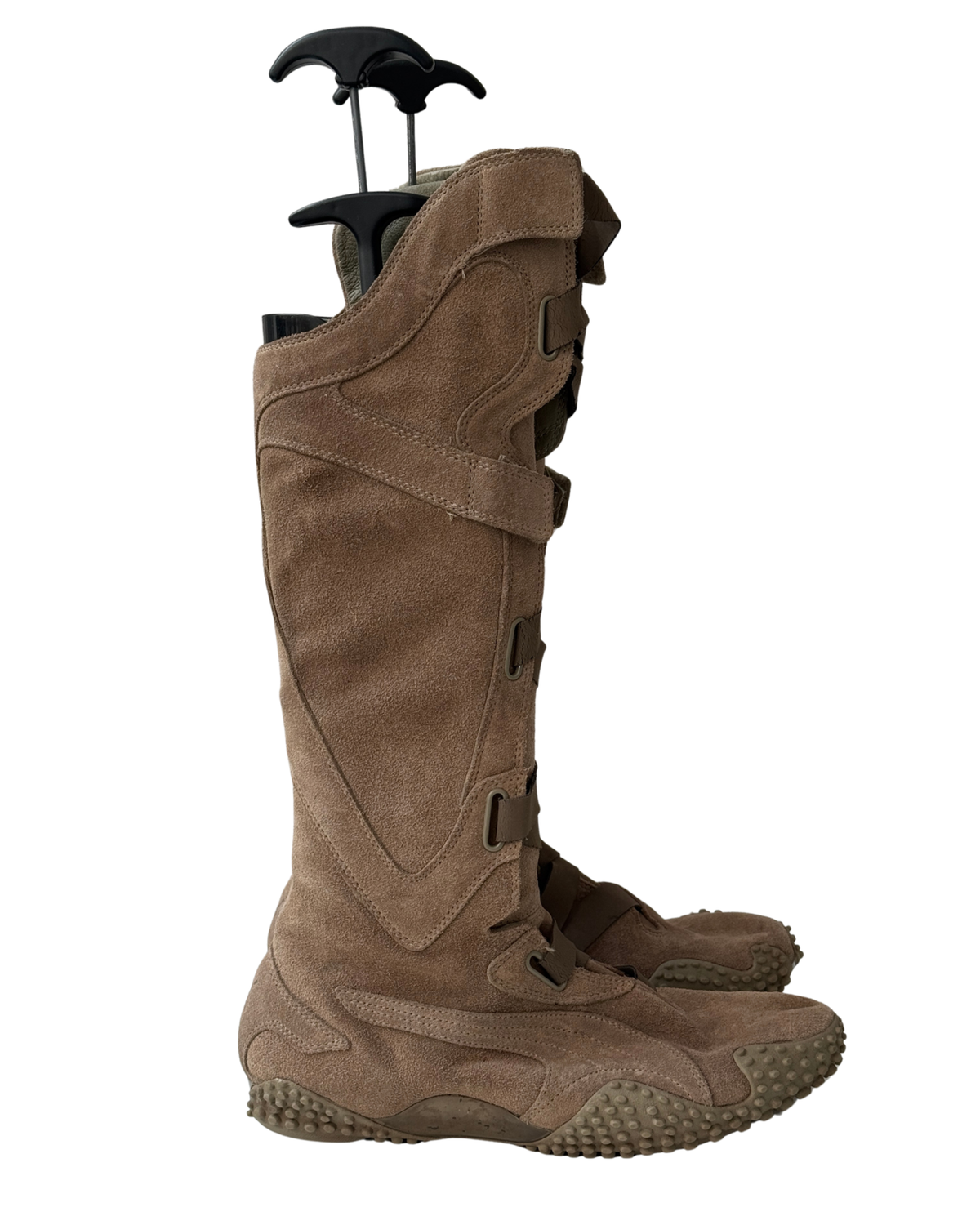 Puma Mostro Alto Knee-High Boots, Camel Suede, EU 41