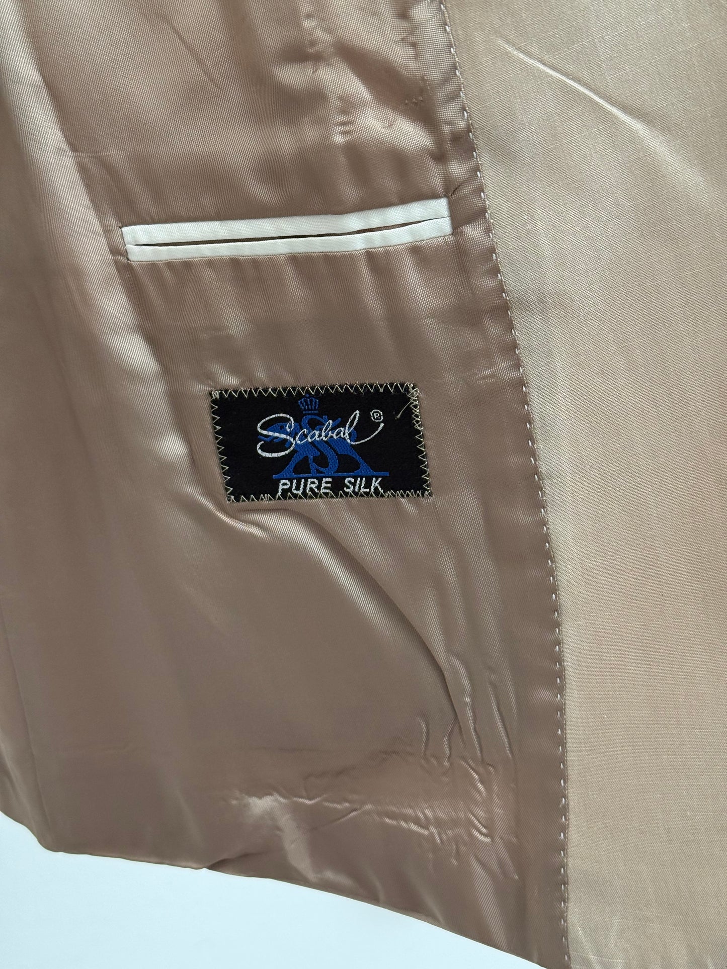 Scabal Pure Silk Made-to-Measure Blazer, Mens 54