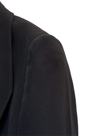 Armani Collezioni Black Shawl Collar Cropped Blazer size 46 IT 2004