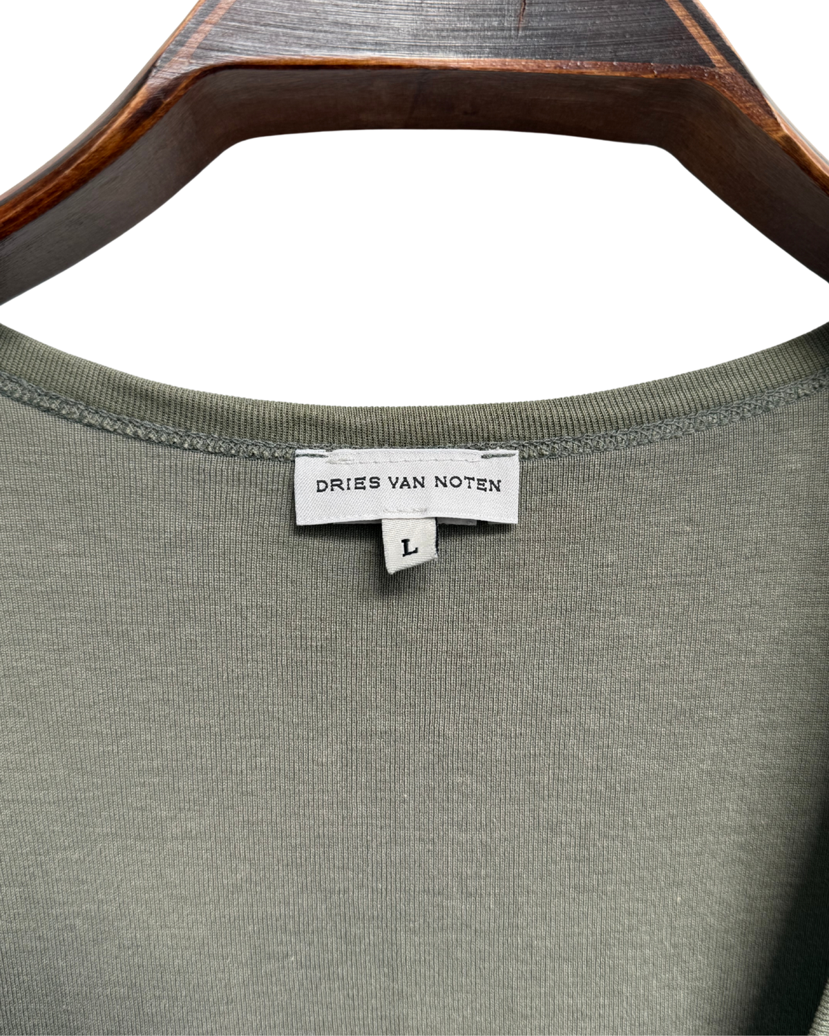 Dries Van Noten Vintage Khaki Cotton Tank Top Size L
