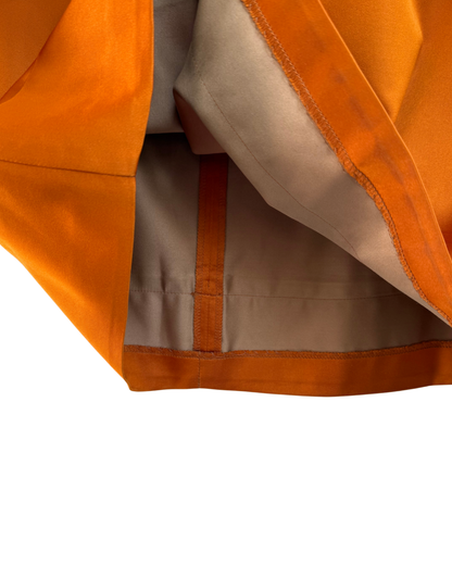 Dries Van Noten Silk Skirt Burnt Orange Amber Size 36