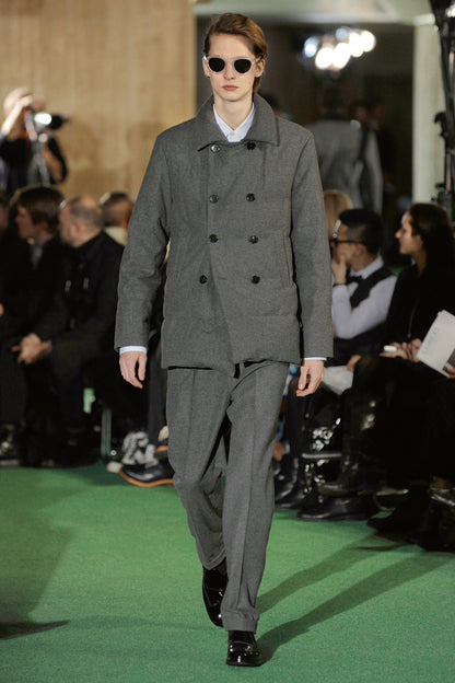 Dries van Noten grey wool down-filled peacoat, Fall 2009