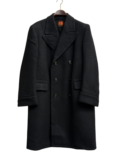 English Fashion Vintage 70s Wool Overcoat Men Size 50