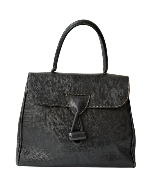 Loewe Twisted Knot Top Handle Bag Black