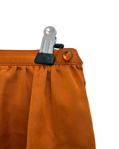 Dries Van Noten Silk Skirt Burnt Orange Amber Size 36