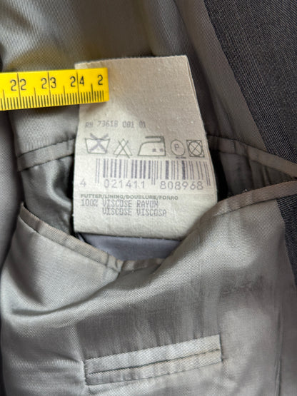 Hugo Boss Ares Akropolis Double Breasted Blazer Charcoal Grey Cerruti 1881 Metallizzato Wool Vintage Size 52
