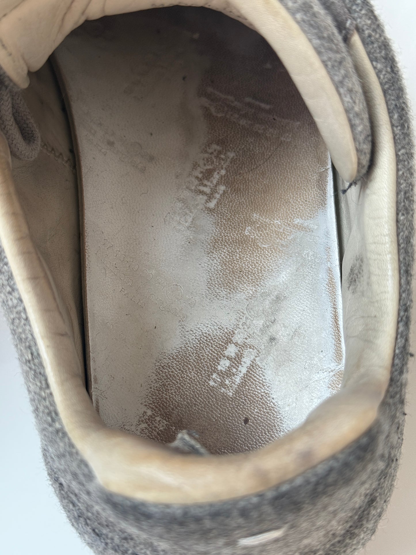 Maison Margiela Future Grey Felt Sneakers size 44