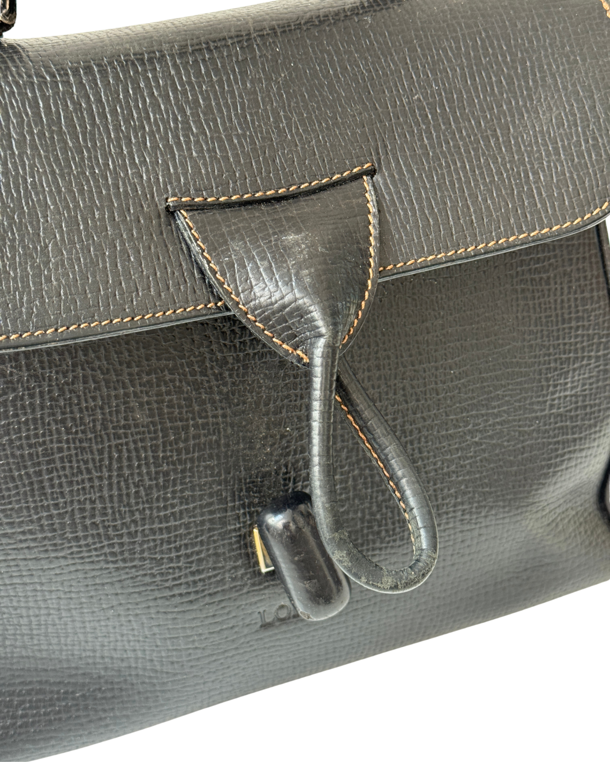 Loewe Twisted Knot Top Handle Bag Black