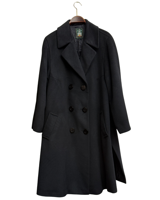 Franz Sauer Köln Cashmere Angora Double Breasted Overcoat Women XL