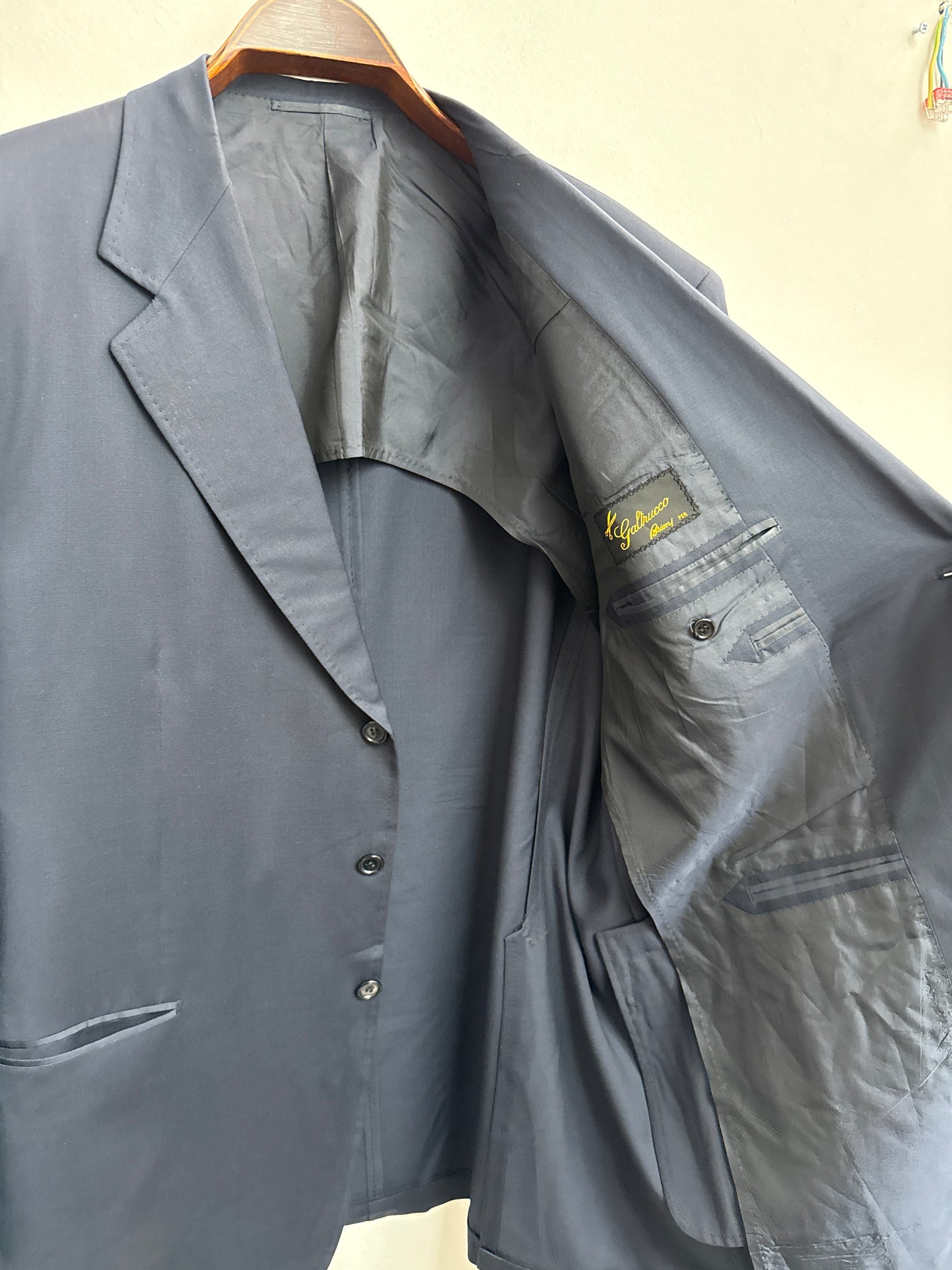 Brioni 1996 Galtrucco Traiano Navy Wool Blazer Size 54