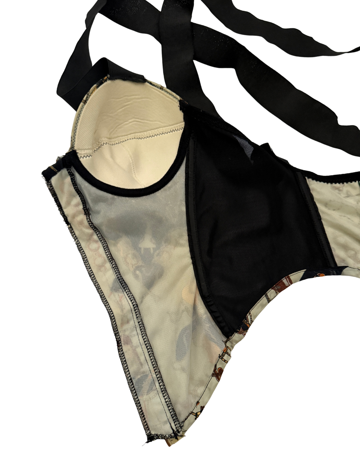Junior Gaultier by Jean Paul Gaultier printed zip corset top, Spring/Summer 1991