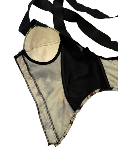 Junior Gaultier by Jean Paul Gaultier printed zip corset top, Spring/Summer 1991