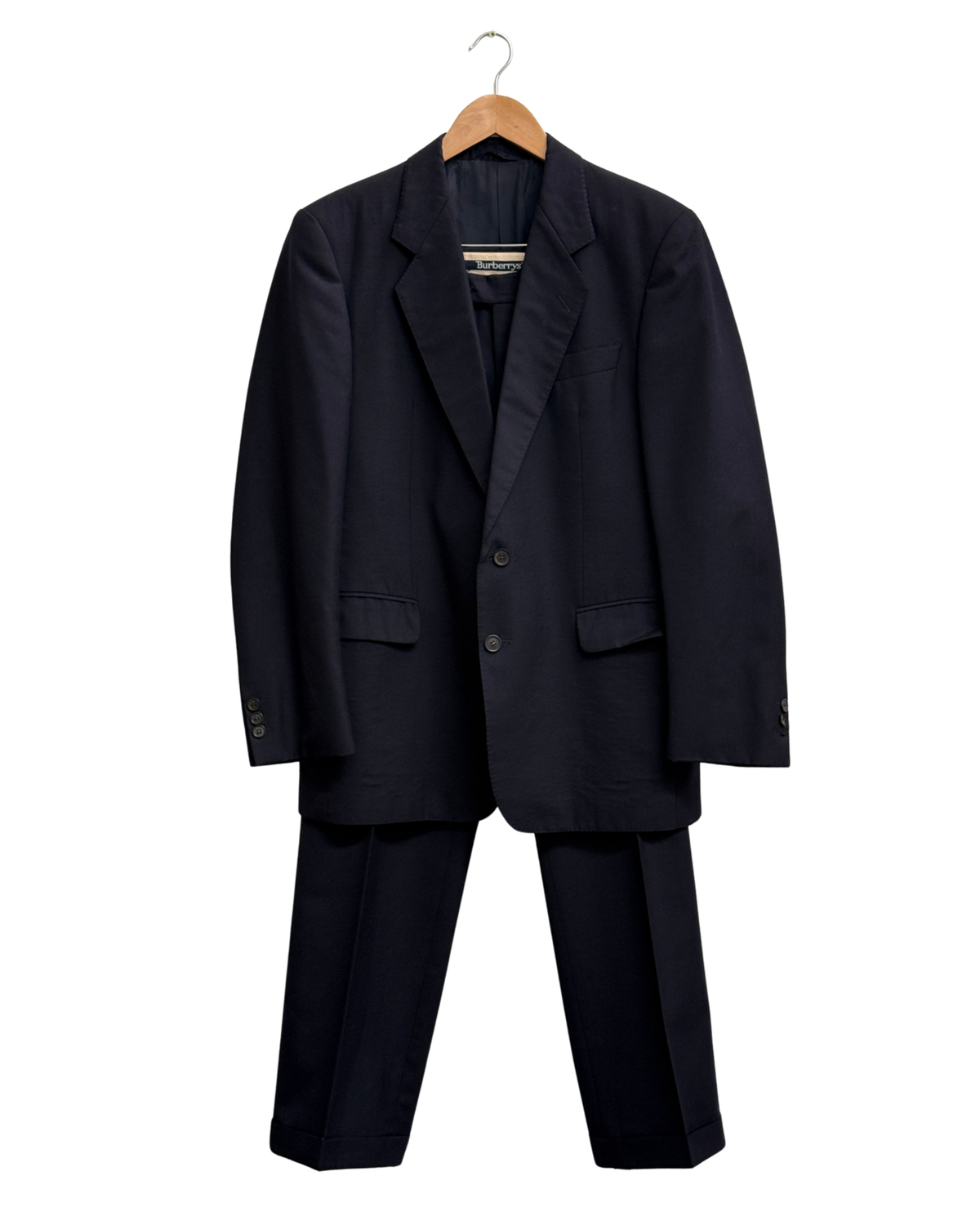 Burberrys vintage navy wool two-piece suit