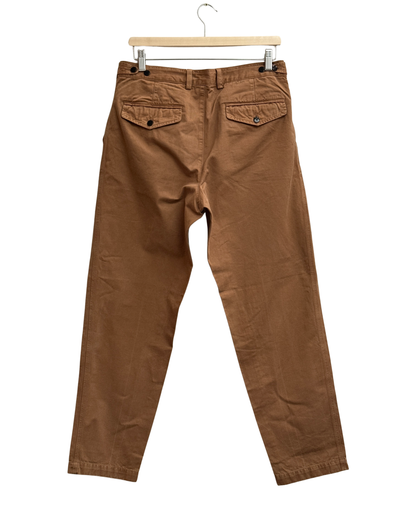 Dries Van Noten brown cotton twill trousers Men's 48