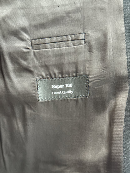 Hugo Boss Charcoal Three Piece Wool Suit 50 Men