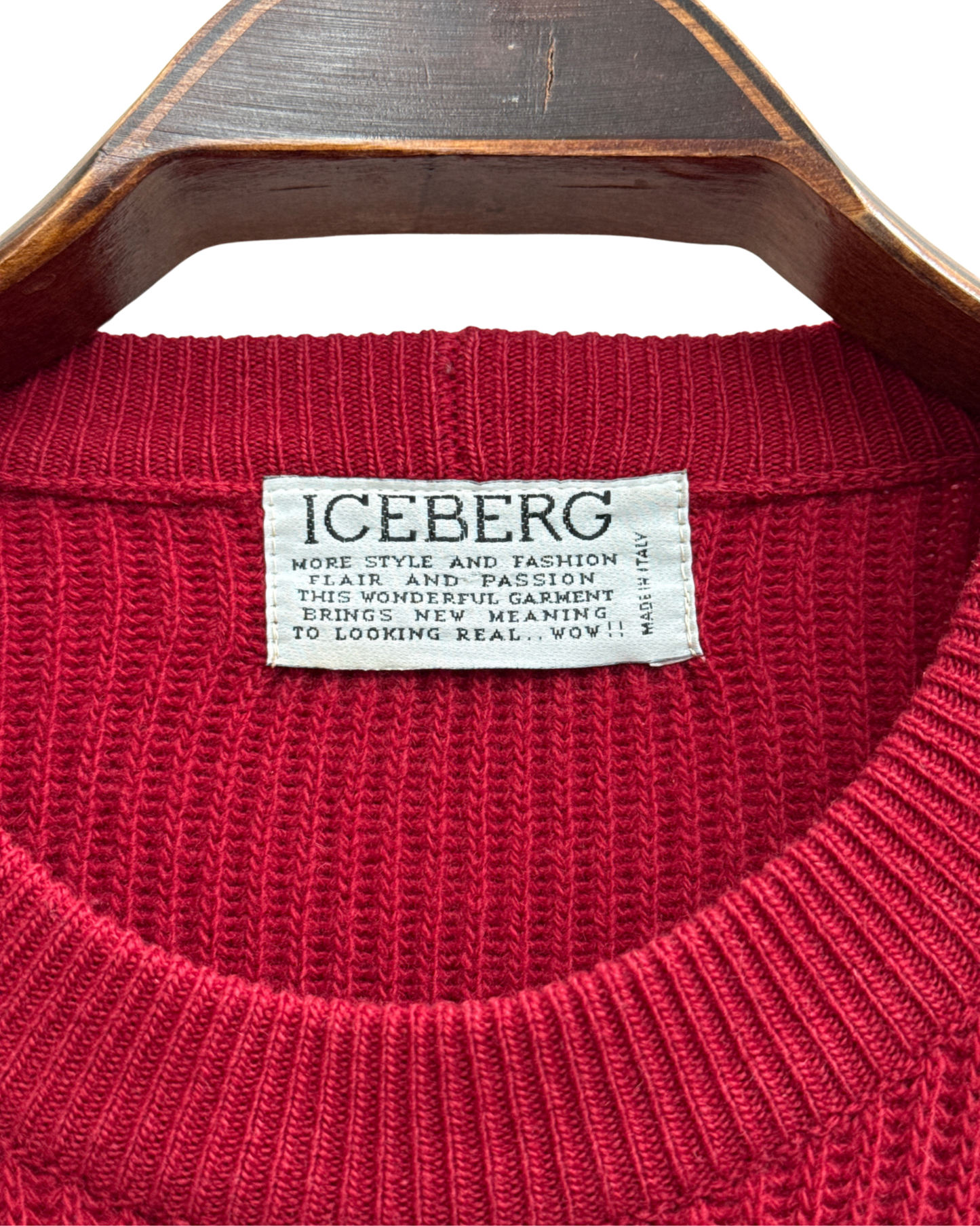 Iceberg Vintage 90s Soviet Bear Wool Jumper by Jean-Charles de Castelbajac Size XL
