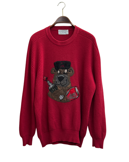 Iceberg Vintage 90s Soviet Bear Wool Jumper by Jean-Charles de Castelbajac Size XL