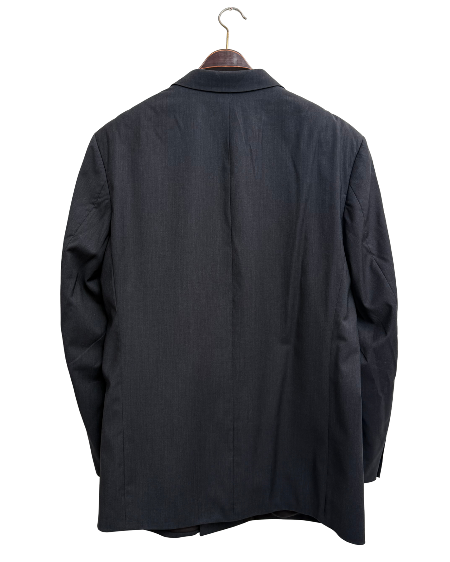 Hugo Boss Al Capone Double Breasted Blazer Charcoal Grey Cerruti 1881 Metallizzato Wool Vintage Size 52