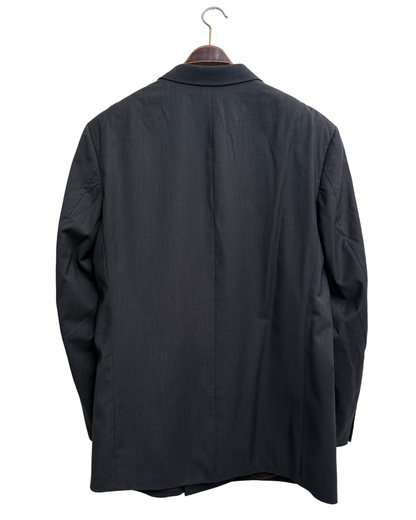 Hugo Boss Al Capone Double Breasted Blazer Charcoal Grey Cerruti 1881 Metallizzato Wool Vintage Size 52